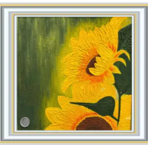 Sunflower – original floral painting by Lana Almouakeh