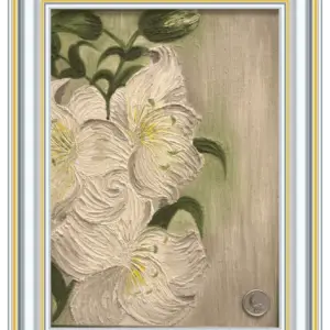 Lily – original floral painting by Lana Almouakeh