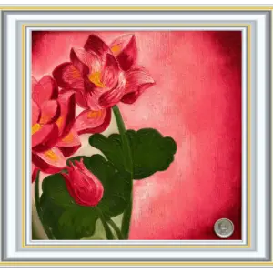 Lotus – original floral painting by Lana Almouakeh