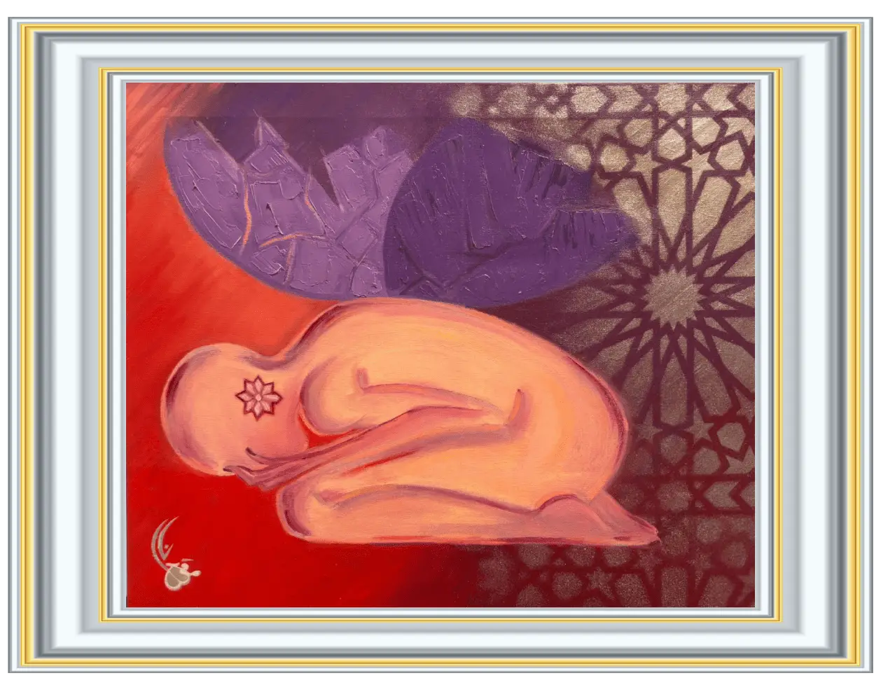 Exhausted – original abstract painting by Lana Almouakeh