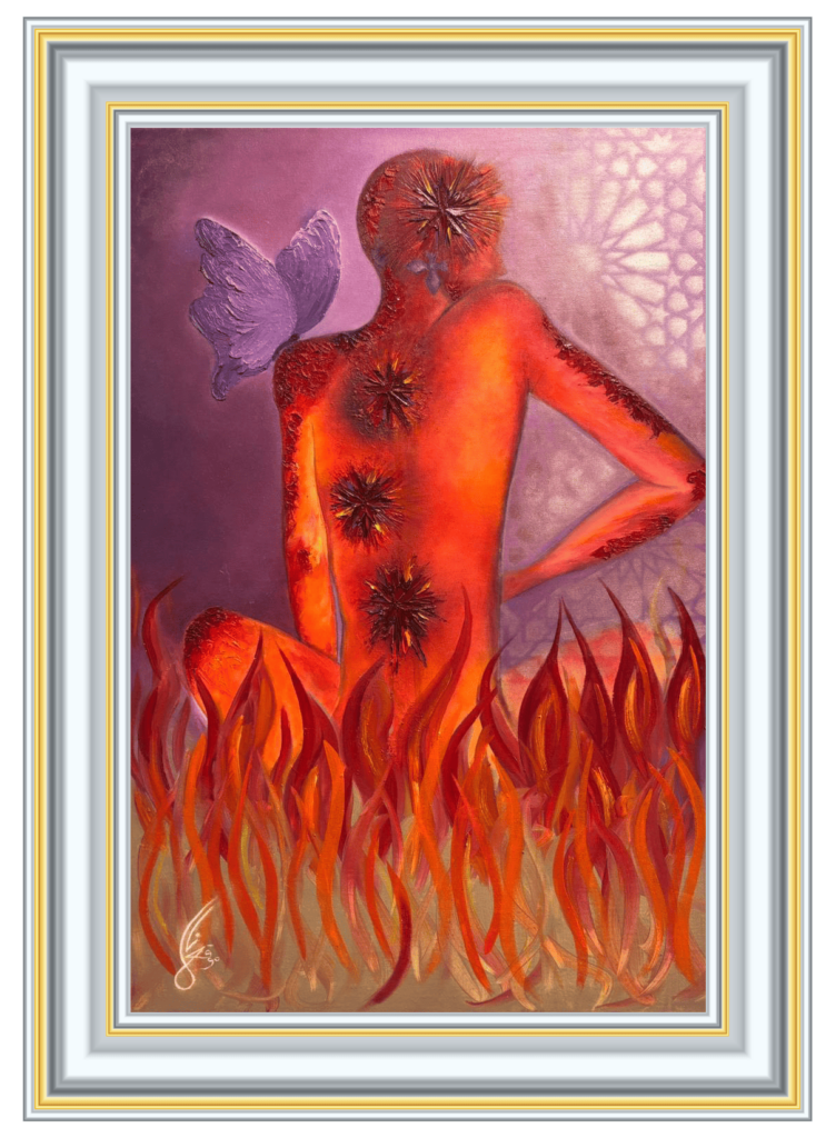 Life with Pain – original abstract painting by Lana Almouakeh