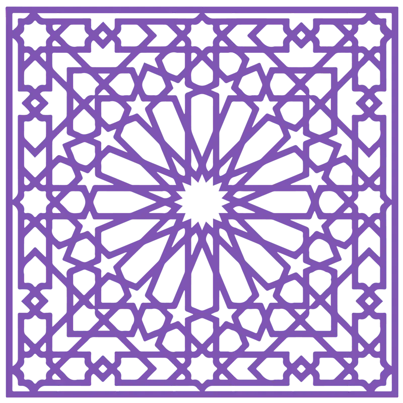 Purple Damascene geometric pattern